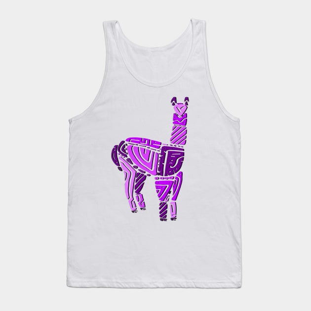 Abstract Llama Tank Top by skrbly